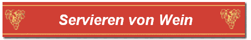 Servieren von Wein
